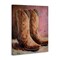Stupell Industries Distressed Brown Cowboy Boots Canvas, design by Petal Prints Design